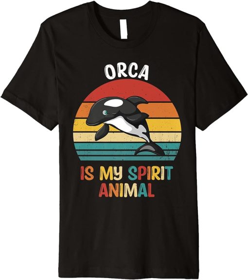 Orca Is My Spirit Animal Funny Orca Lover Premium T-Shirt