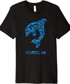 Blue Homer Alaska Native American Indian Orca Killer Whale Premium T-Shirt