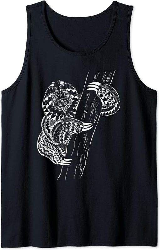 Sloth Maori Tattoo Polynesian Tribal Vintage Retro Tank Top